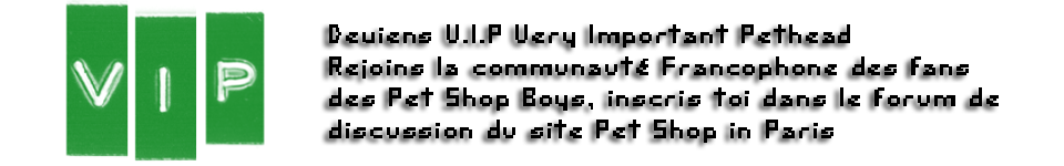 FORUM PET SHOP BOYS IN PARIS